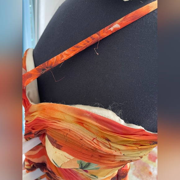 NWOT Dave & Johnny One Shoulder Hi-Lo Gown Size 11/12 Multi color print - Picture 6 of 9